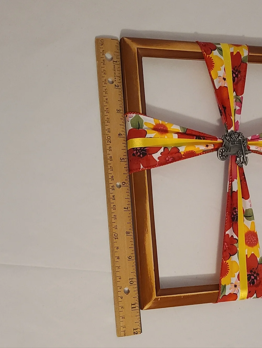 Frame Cross Art Floral Garden Theme Handmade
